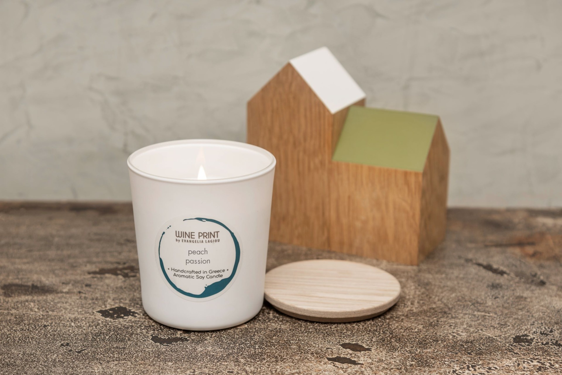 Peach Passion White ceramic cup